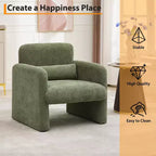 Single Sofa Chair,300LBS,Curved Backrest, Comfortable Armchair,Oversized Reading Chair for Living Room Bedroom Study Office