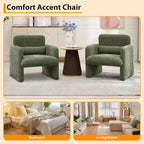 Single Sofa Chair,300LBS,Curved Backrest, Comfortable Armchair,Oversized Reading Chair for Living Room Bedroom Study Office