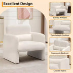 Single Sofa Chair,300LBS,Curved Backrest, Comfortable Armchair,Oversized Reading Chair for Living Room Bedroom Study Office