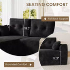 105 Cloud Couch Sectional, Boneless Modular L-Shaped Sofa with Chaise, No Assembly Deep Seat Sofa Bed for Living Room