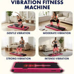Tapis de marche 2-en-1 Squatz avec plaques vibrantes et guidon rose