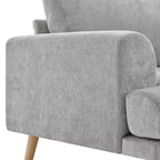 Christopher Knight Home Omar Modern 79.9 3-Seater Wooden Chenille Upholstered Sofa