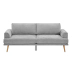 Christopher Knight Home Omar Modern 79.9 3-Seater Wooden Chenille Upholstered Sofa