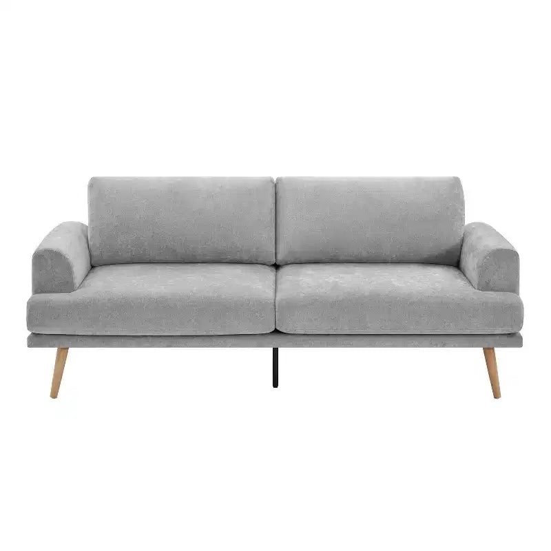 Christopher Knight Home Omar Modern 79.9 3-Seater Wooden Chenille Upholstered Sofa