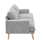 Christopher Knight Home Omar Modern 79.9 3-Seater Wooden Chenille Upholstered Sofa