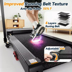 Portable Treadmill with Incline, 3.25HP Walking Pad with Handle Bar, 3-in-1 Foldable Treadmill for Home Office Small Space with Quiet Brushless