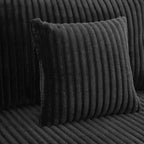 Canapé méridienne moderne en velours côtelé Whisen 75,5 pouces avec dossier réglable sur 5 positions, accoudoirs de rangement, porte-gobelets, support de téléphone