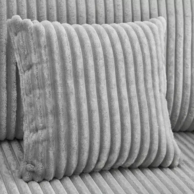 Canapé méridienne moderne en velours côtelé Whisen 75,5 pouces avec dossier réglable sur 5 positions, accoudoirs de rangement, porte-gobelets, support de téléphone