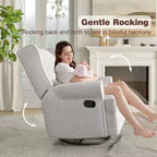 Fauteuil inclinable et pivotant FurnitureR avec dossier et repose-pieds réglables, canapé inclinable rembourré pour salon, chambre à coucher, chambre d'enfant