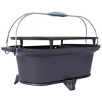 Oval Cast Iron Grill Outdoor, Portable Charcoal Grill and Tabletop Cast Iron Skillet - 100% Cast Iron, Durable, Small Charcoal Grill, Camping Stove