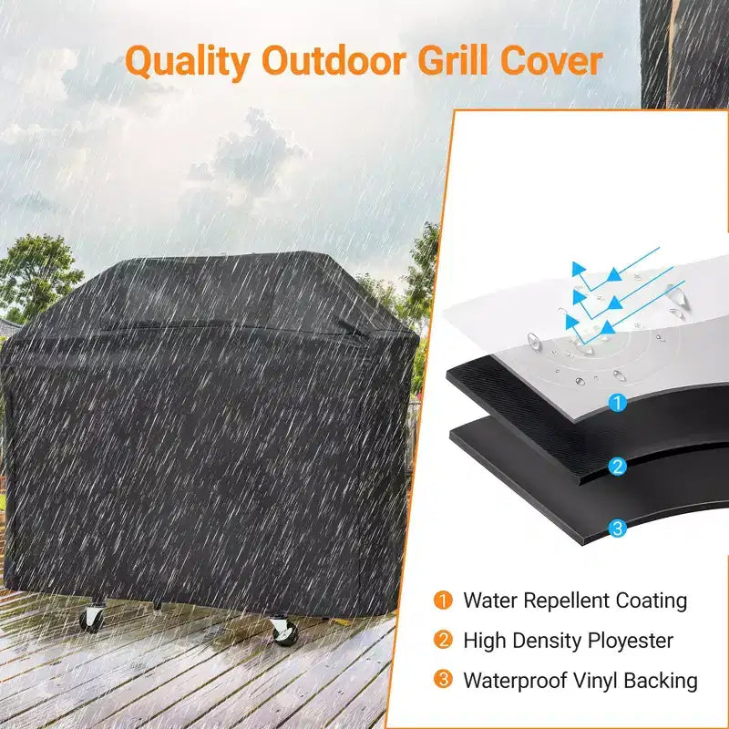 Barbecue au propane à 3 brûleurs en acier inoxydable avec brûleur latéral et housse pour barbecue extérieur, camping