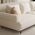 Luck Live Modern Breathable Cotton-Linen Fabric Sofa, couch,Solid Wood Frame, High-Elastic Sponge Seat Cushion Light Beige