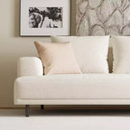 Luck Live Modern Breathable Cotton-Linen Fabric Sofa, couch,Solid Wood Frame, High-Elastic Sponge Seat Cushion Light Beige
