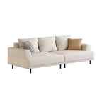 Luck Live Modern Breathable Cotton-Linen Fabric Sofa, couch,Solid Wood Frame, High-Elastic Sponge Seat Cushion Light Beige