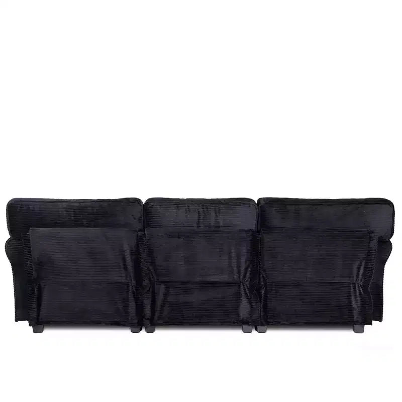 Canapé 3 places en velours côtelé Oralie GDFStudio avec coussins amovibles et accoudoirs ergonomiques