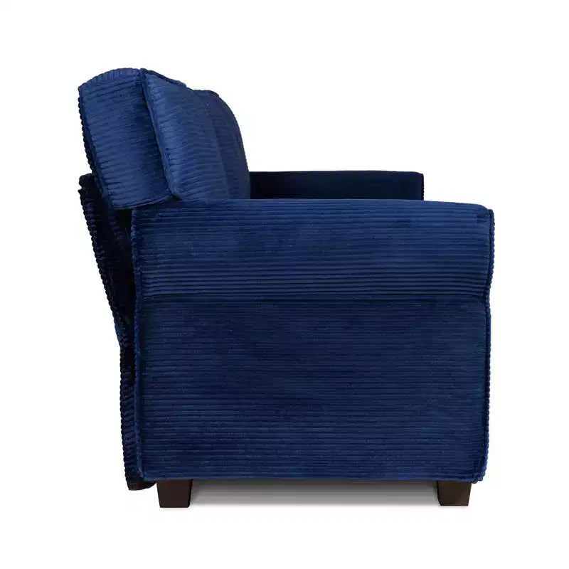 Canapé 3 places en velours côtelé Oralie GDFStudio avec coussins amovibles et accoudoirs ergonomiques