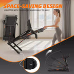GDFStudio Velocity Folding Treadmill with LED Display and Manual Incline
