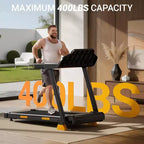 Treadmills for Home with 14% Incline & Led Screen, 3.0HP Quiet Foldable Treadmill with Handle Bar Up to 360lbs Capacity