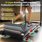 Tapis de course pliable 3,75 CV, inclinaison, vitesse maximale de 16 km/h, capacité de 145 kg, tapis roulant portable pour la marche et le jogging à domicile, 105 programmes, application intelligente, tapis de course d'exercice