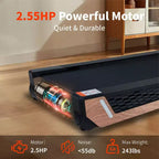 Tapis de marche portable inclinable 8 positions pour sous-bureau avec moteur de 2,55 CV, capacité de 100 kg, écran LED, design peu encombrant pour le bureau à domicile