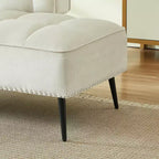 Canapé 54 places en velours avec table d'appoint et dossier pivotants, canapé 2 places pour salon, chambre - ModernLuxe