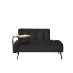 Canapé 54 places en velours avec table d'appoint et dossier pivotants, canapé 2 places pour salon, chambre - ModernLuxe