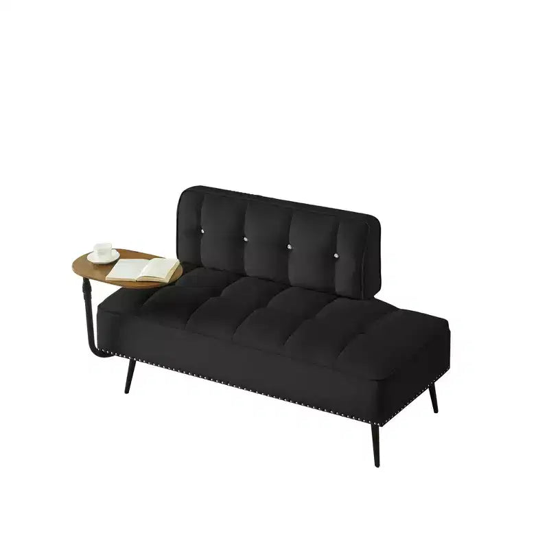 Canapé 54 places en velours avec table d'appoint et dossier pivotants, canapé 2 places pour salon, chambre - ModernLuxe