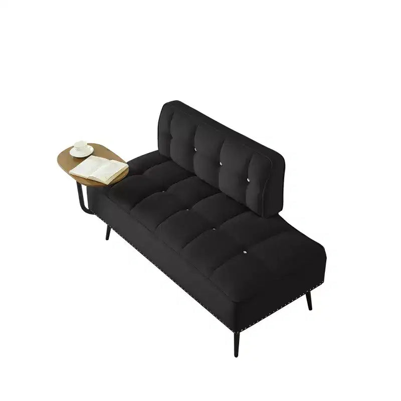 Canapé 54 places en velours avec table d'appoint et dossier pivotants, canapé 2 places pour salon, chambre - ModernLuxe