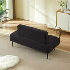 Canapé 54 places en velours avec table d'appoint et dossier pivotants, canapé 2 places pour salon, chambre - ModernLuxe
