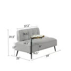 Canapé 54 places en velours avec table d'appoint et dossier pivotants, canapé 2 places pour salon, chambre - ModernLuxe