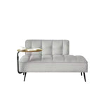Canapé 54 places en velours avec table d'appoint et dossier pivotants, canapé 2 places pour salon, chambre - ModernLuxe