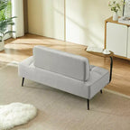 Canapé 54 places en velours avec table d'appoint et dossier pivotants, canapé 2 places pour salon, chambre - ModernLuxe