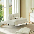 Canapé 54 places en velours avec table d'appoint et dossier pivotants, canapé 2 places pour salon, chambre - ModernLuxe