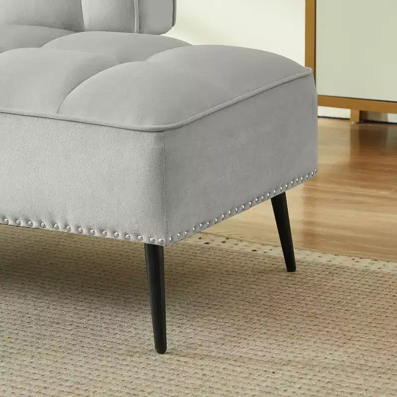 Canapé 54 places en velours avec table d'appoint et dossier pivotants, canapé 2 places pour salon, chambre - ModernLuxe