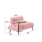 Canapé 54 places en velours avec table d'appoint et dossier pivotants, canapé 2 places pour salon, chambre - ModernLuxe