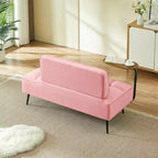 Canapé 54 places en velours avec table d'appoint et dossier pivotants, canapé 2 places pour salon, chambre - ModernLuxe