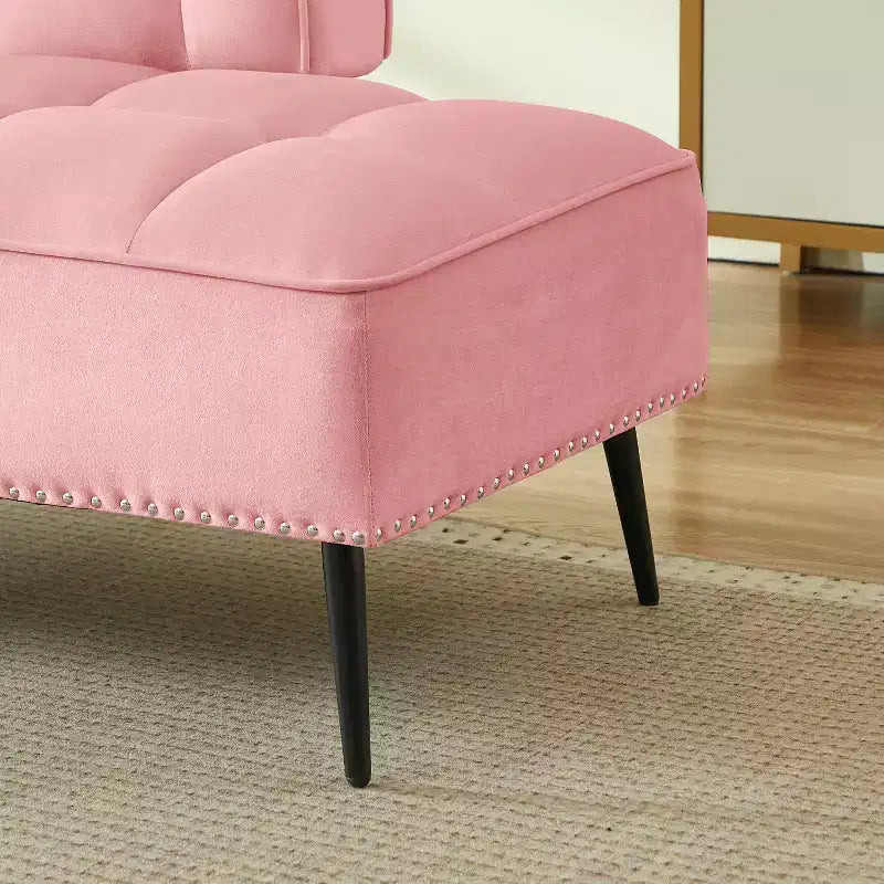 Canapé 54 places en velours avec table d'appoint et dossier pivotants, canapé 2 places pour salon, chambre - ModernLuxe