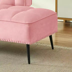 Canapé 54 places en velours avec table d'appoint et dossier pivotants, canapé 2 places pour salon, chambre - ModernLuxe