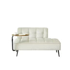 Canapé 54 places en velours avec table d'appoint et dossier pivotants, canapé 2 places pour salon, chambre - ModernLuxe