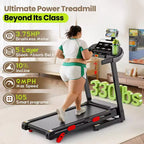 4 in-1 Folding Treadmill with 3.75HP Motor, 10% Manual Incline, Smart App Control, 320 lbs Capacity, Home Fitness Running Machine