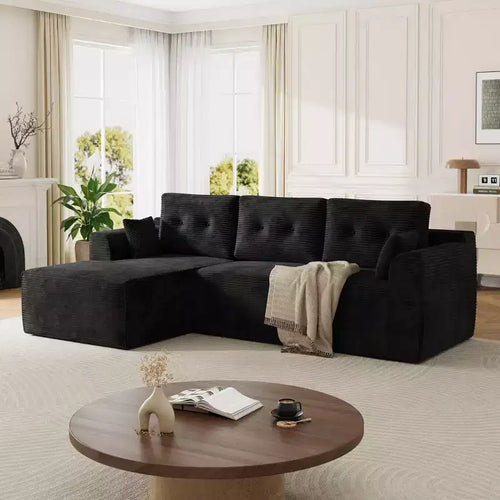 105 Inch Cloud Sectional Couch for Living Room, Modular Sectional Sofa with Deep Deat, No Assembly Needed Boneless Sofa with l Shaped Chaise