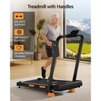 Tapis de course 3 en 1 avec inclinaison de 16 %, tapis de course pliable avec poignée, tapis de course portables pour la maison, petite taille, capacité de 100 kg