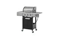 MASTGOAL 42,000 BTU Stainless Steel Propane Gas Grill with Side Burner, Cast Iron Grates, Outdoor BBQ Grill for Patio Camping