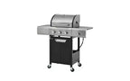 MASTGOAL 42,000 BTU Stainless Steel Propane Gas Grill with Side Burner, Cast Iron Grates, Outdoor BBQ Grill for Patio Camping
