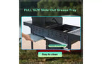 MASTGOAL 2+2 Combo Barbecue Grill et Plancha à Gaz Multi-fonctions 49 200 BTU avec Housse, Idéal pour la Cuisson Extérieure en Camping ou lors de Coques