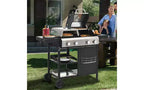 MASTGOAL 2+2 Combo Barbecue Grill et Plancha à Gaz Multi-fonctions 49 200 BTU avec Housse, Idéal pour la Cuisson Extérieure en Camping ou lors de Coques