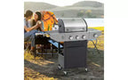 MASTGOAL Barbecue au propane 3 brûleurs 28 500 BTU Barbecue à gaz en acier inoxydable avec brûleur latéral et thermomètre pour barbecue extérieur, camping