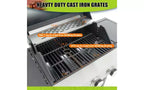 MASTGOAL Barbecue au propane 3 brûleurs 28 500 BTU Barbecue à gaz en acier inoxydable avec brûleur latéral et thermomètre pour barbecue extérieur, camping
