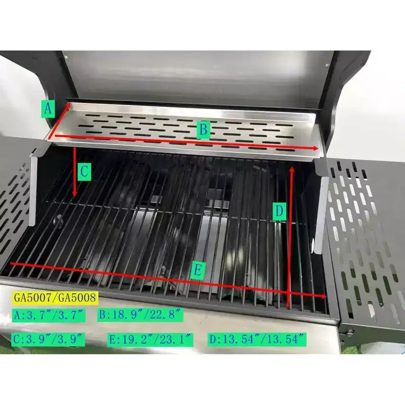 MASTGOAL Barbecue à gaz propane 3 brûleurs, 27 000 BTU, grande surface de cuisson, étagères latérales et armoire de rangement, barbecue portable d'extérieur pour terrasse