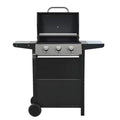 MASTGOAL Propane Gas Grill 4 Burner Barbecue Grill, Stainless Steel 34,000 BTU Patio Garden Barbecue Grill with Two Foldable Shelves